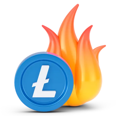 Linecoin Fire  3D Icon