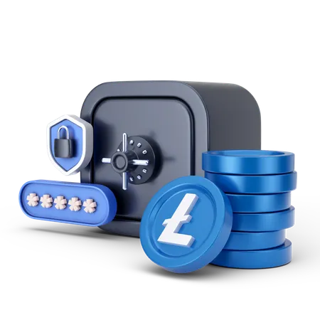 Linecoin Security  3D Icon