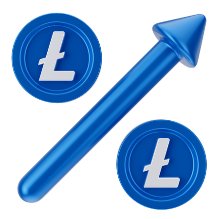 Linecoin-Wachstum  3D Icon