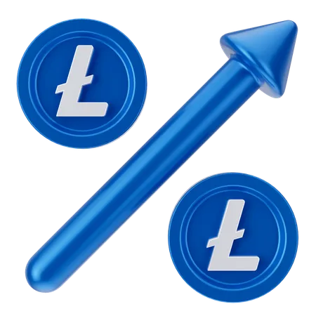 Linecoin-Wachstum  3D Icon