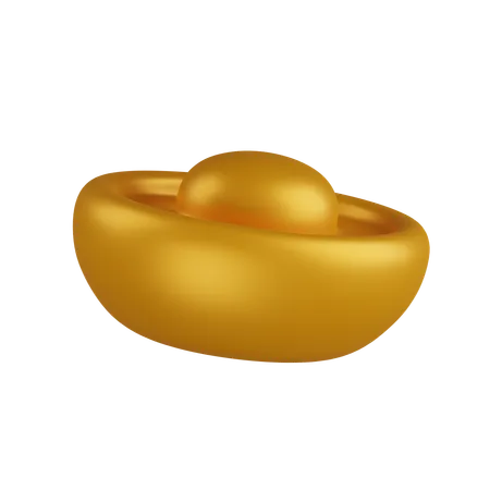 Lingot d'or chinois  3D Icon