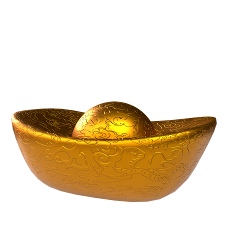 Lingot d'or chinois  3D Icon