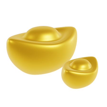 Lingot d'or chinois  3D Icon