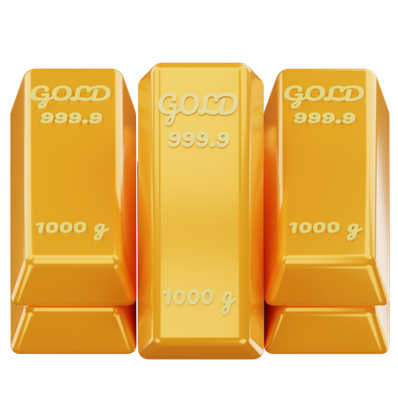 Lingot d'or  3D Icon