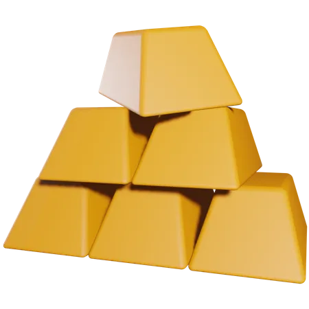 Lingot d'or  3D Illustration