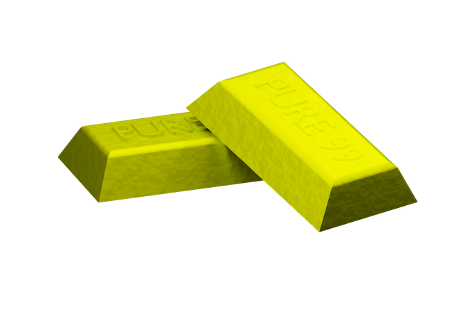 Lingot d'or  3D Illustration