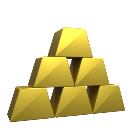 Lingot d'or  3D Illustration