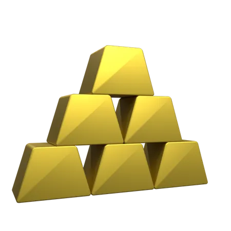 Lingot d'or  3D Illustration