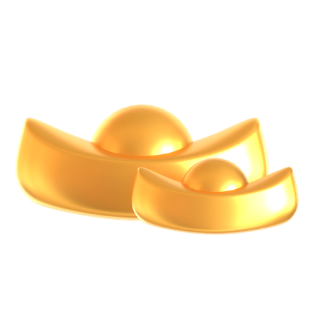 Lingot d'or chinois  3D Icon