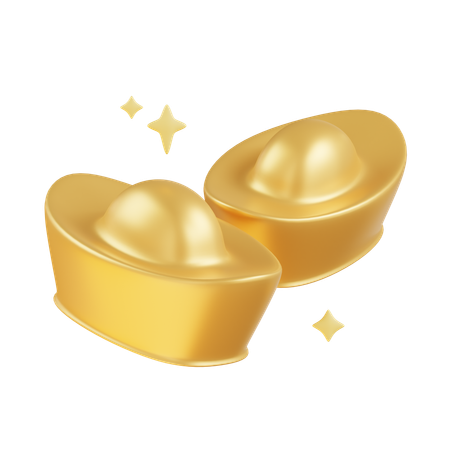 Lingot d'or chinois  3D Icon