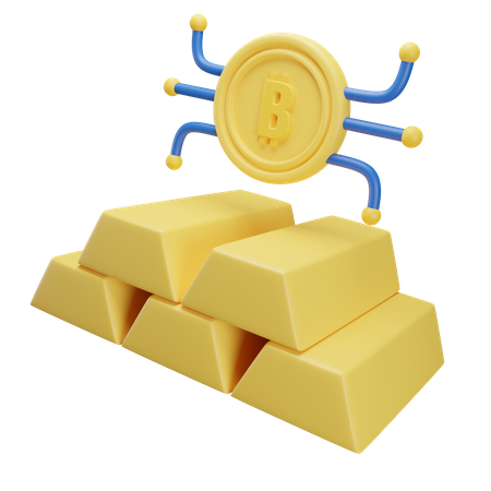 Lingote de bitcoin  3D Icon