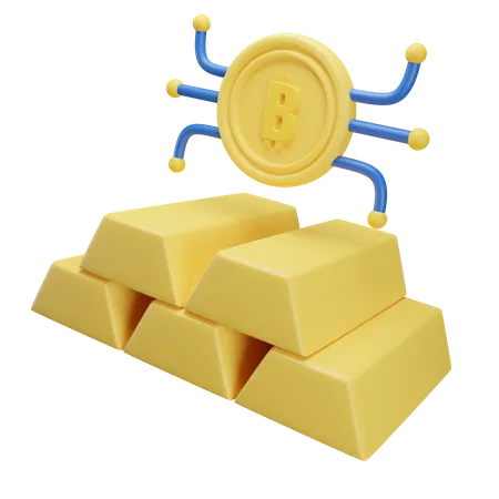 Lingote de bitcoin  3D Icon