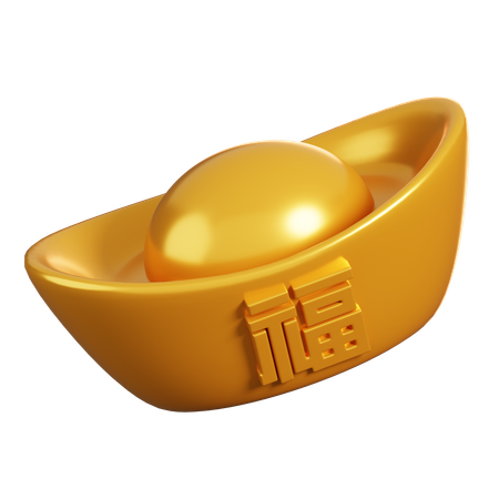 Lingote chinês  3D Icon