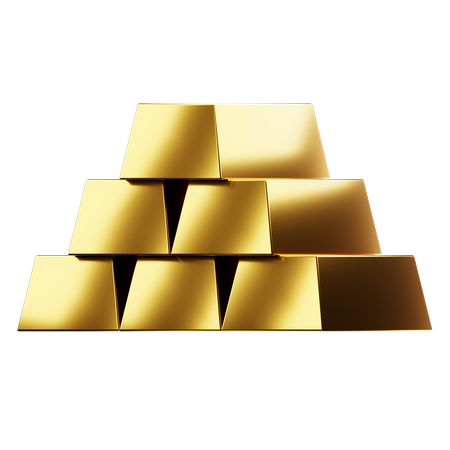 Lingote de oro  3D Icon