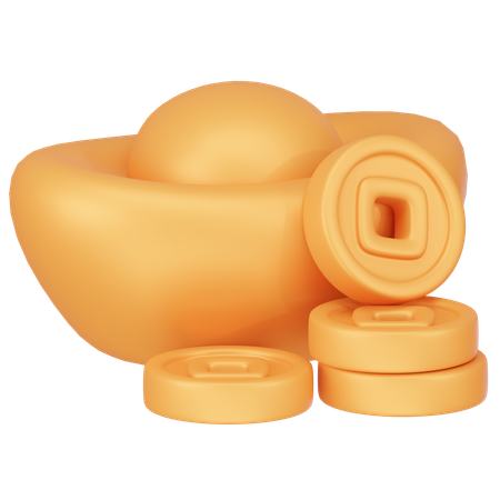 Lingote de oro  3D Icon