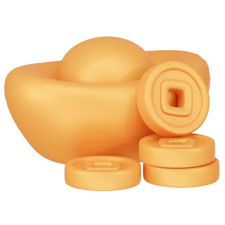 Lingote de oro  3D Icon