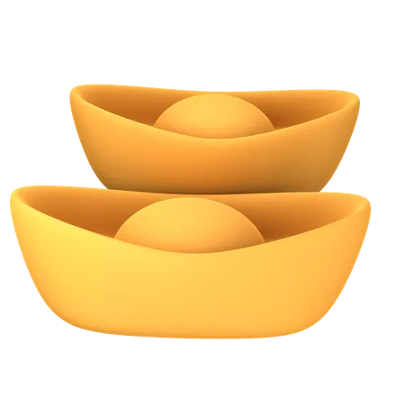 Lingote de oro  3D Icon