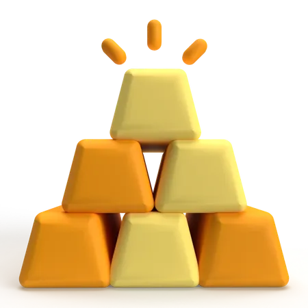 Lingote de oro  3D Icon