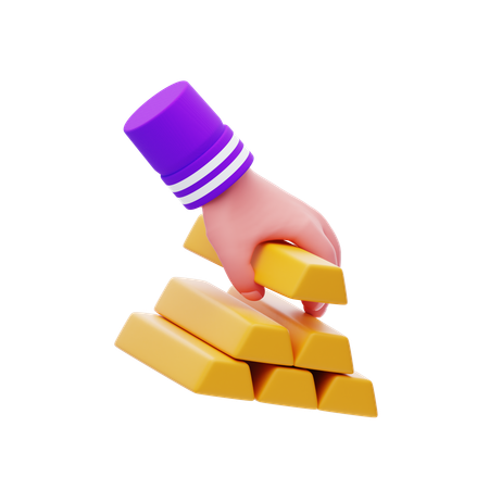 Lingote de oro  3D Icon