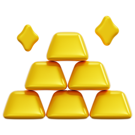 Barra de oro  3D Icon