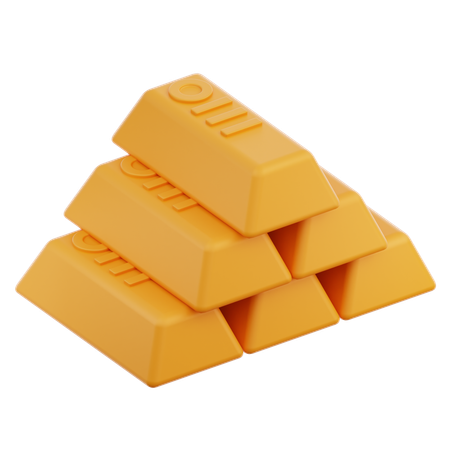 Barra de oro  3D Icon