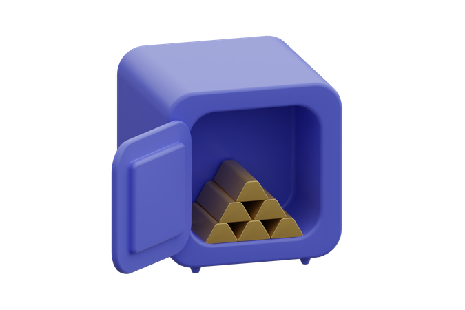 Lingote de oro  3D Icon