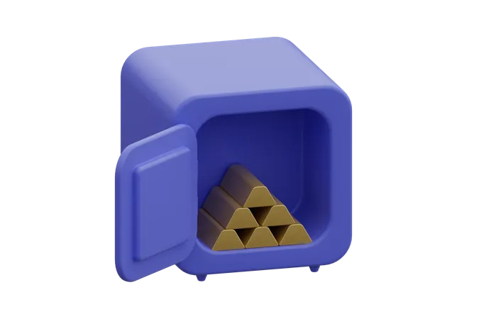 Lingote de oro  3D Icon