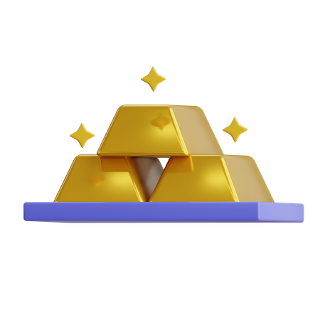 Lingote de oro  3D Icon