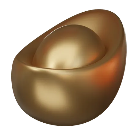 Lingote de oro chino  3D Icon