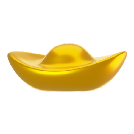 Lingote de oro chino  3D Icon