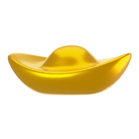 Lingote de oro chino  3D Icon