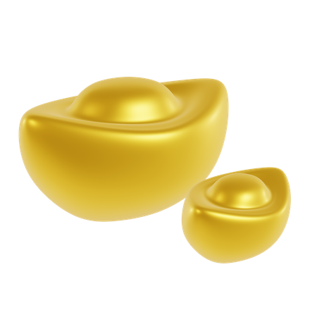 Lingote de oro chino  3D Icon