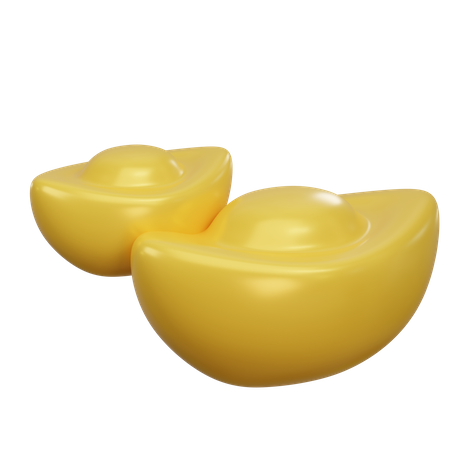 Lingote de oro chino  3D Icon