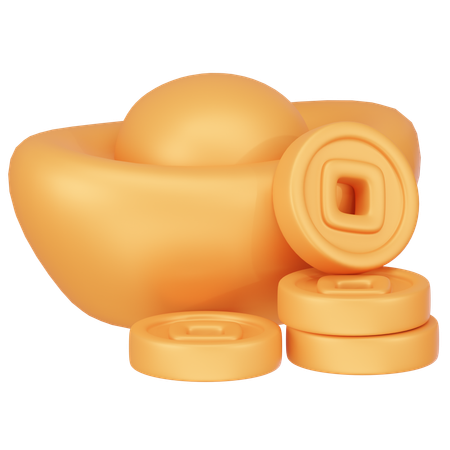 Lingote de ouro  3D Icon