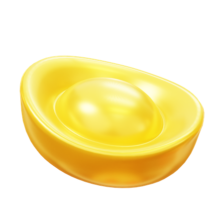 Lingote de ouro chinês  3D Icon