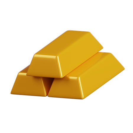 Lingotes de oro  3D Icon