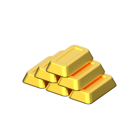 Lingotes de oro  3D Icon
