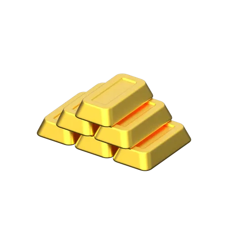 Lingotes de oro  3D Icon