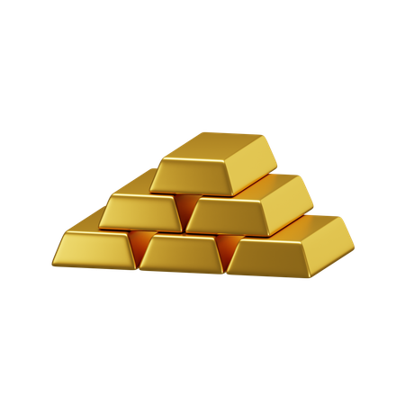 Barras de oro  3D Icon