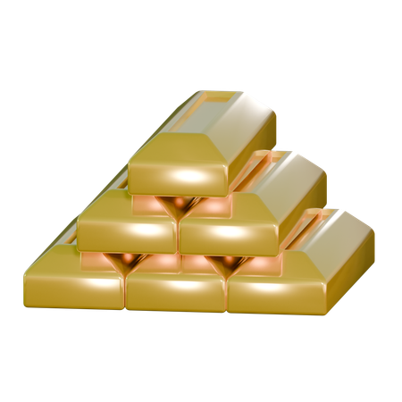 Barras de oro  3D Icon