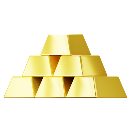 Barras de oro  3D Icon