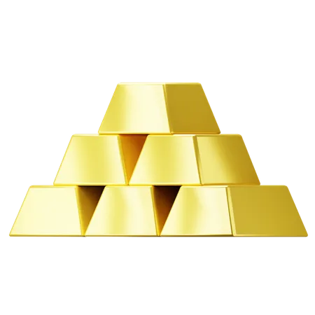 Barras de oro  3D Icon