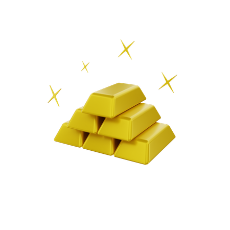 Barras de oro  3D Icon