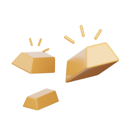 Barras de oro  3D Icon