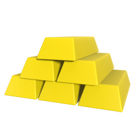 Barras de oro  3D Icon