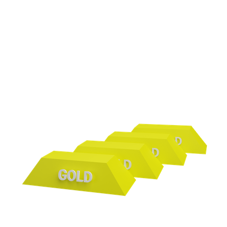 Barras de oro  3D Icon