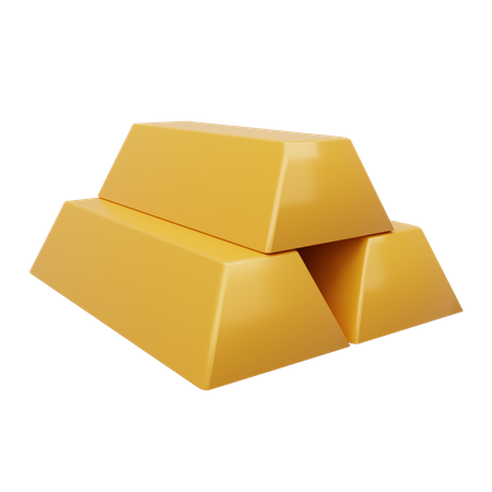 Barras de oro  3D Icon