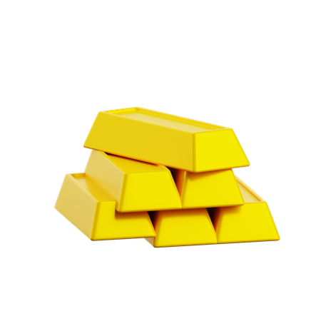 Lingotes de ouro  3D Icon