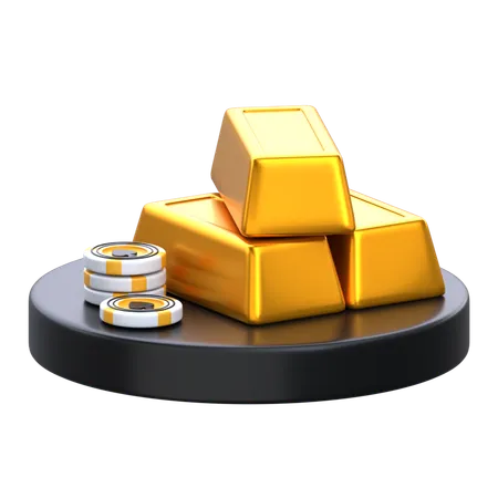 Lingotes de ouro  3D Icon