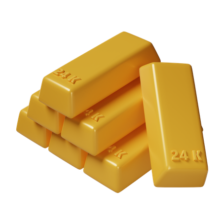 Lingotes de ouro  3D Icon